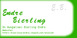 endre bierling business card